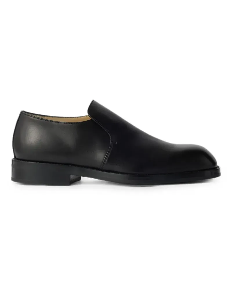 Christophe Lemaire Loafer aus glänzendem Leder - Schwarz Schwarz