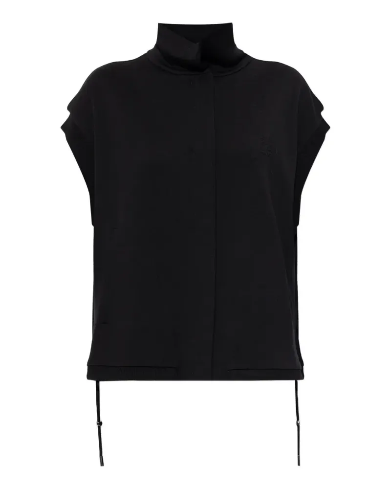 Max Mara Weste mit Stehkragen - Schwarz Schwarz