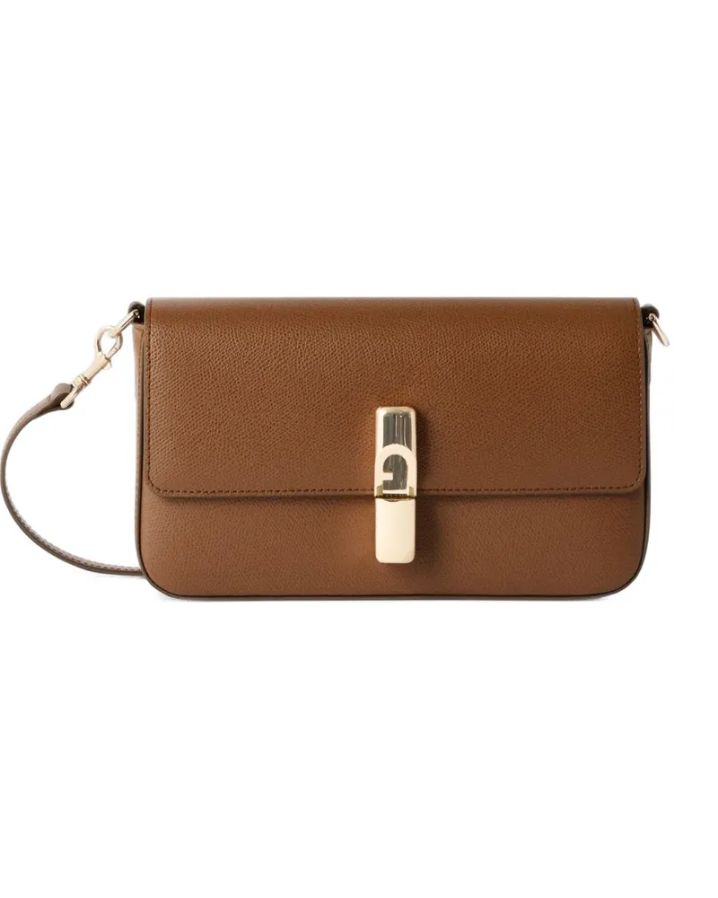Furla Umhängetasche aus grekörntem Leder - Braun Braun