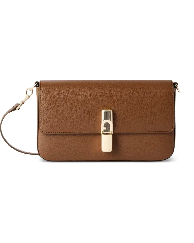 Furla Umhängetasche aus grekörntem Leder - Braun Braun