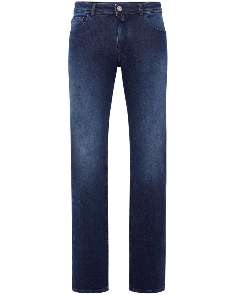 Billionaire Straight-Leg-Jeans mit Logo Blue