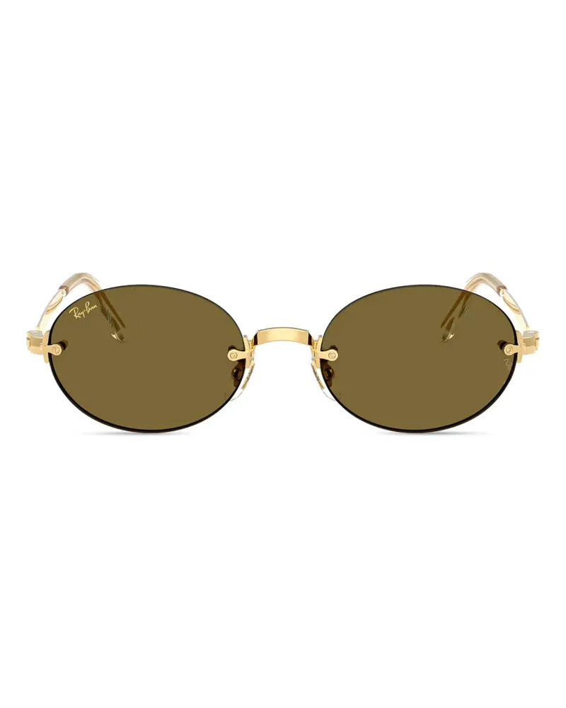 Ray Ban x Asap Rocky rahmenlose Sonnenbrille mit ovalem Gestell - Gold Gold
