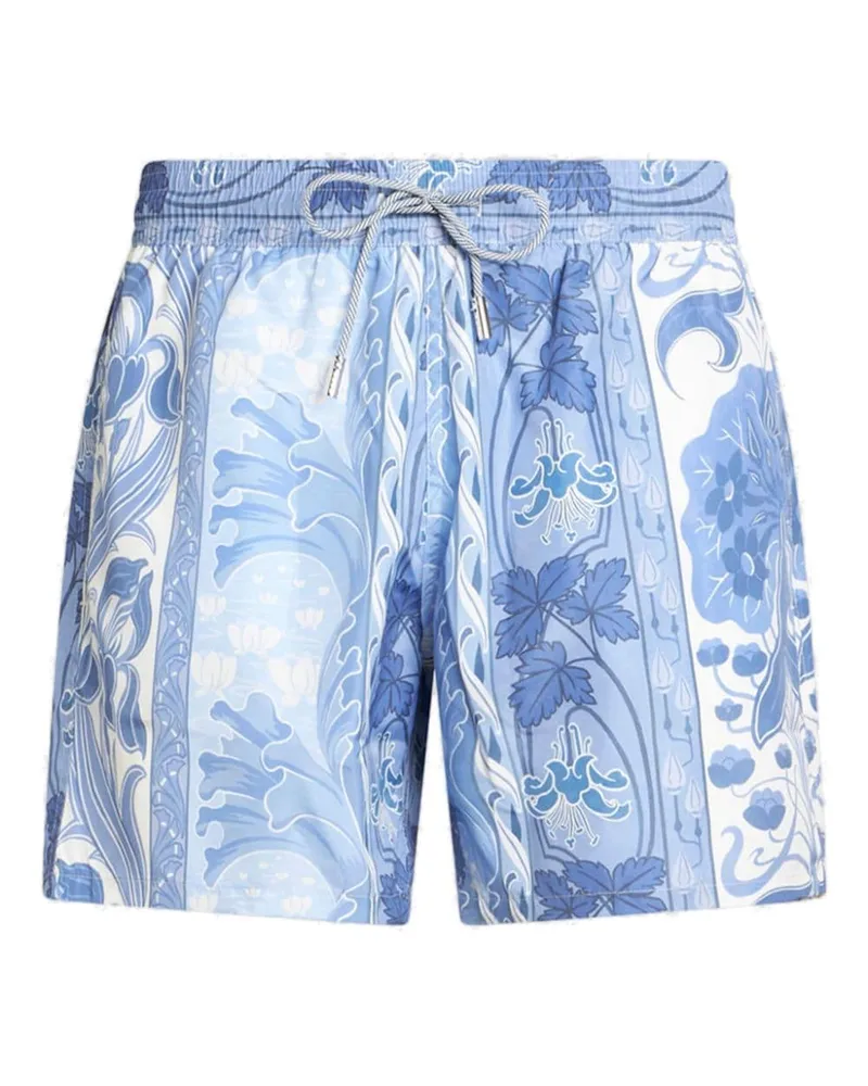 Etro Badeshorts mit grafischem Print Blau