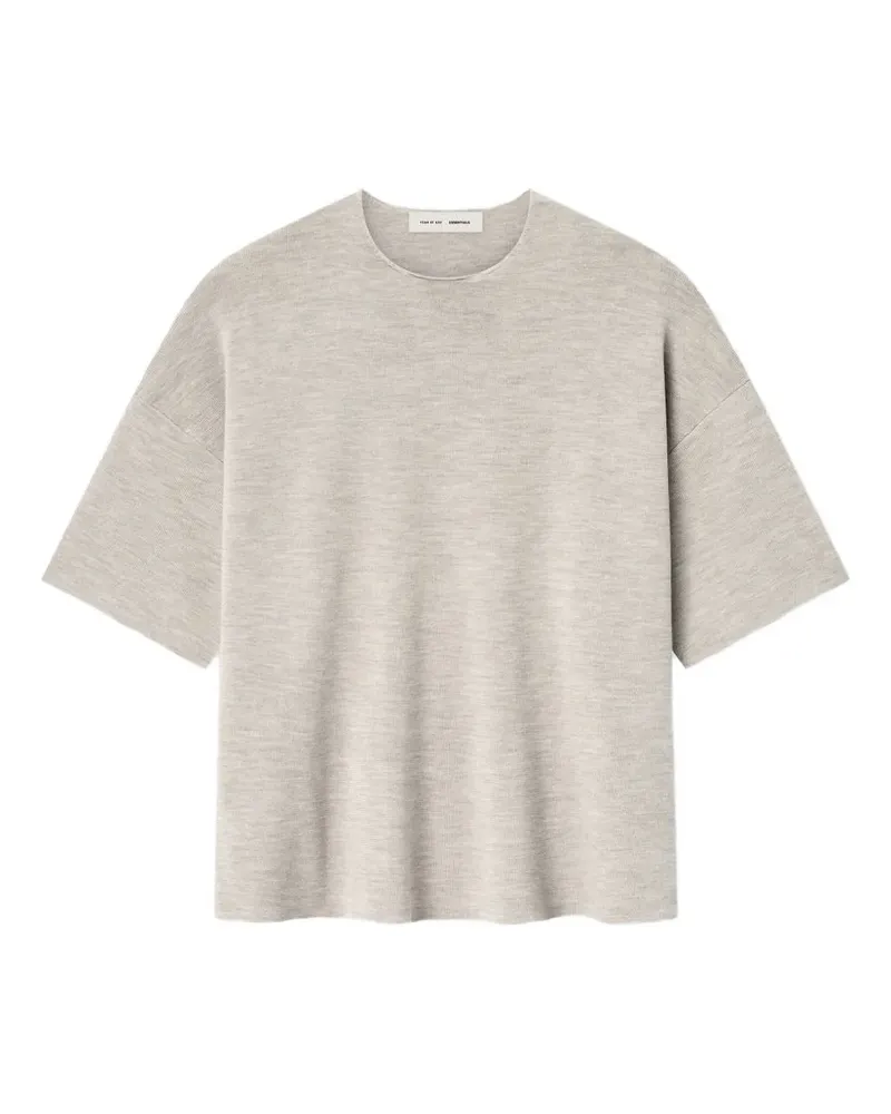 Fear of God Merino "Heather Stone" T-Shirt - Grau Grau