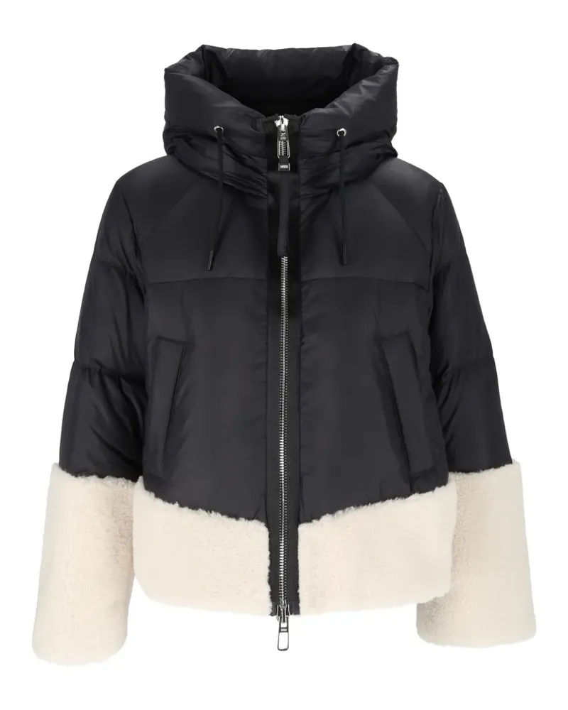 DUNO contrast-panel padded jacket - Schwarz Schwarz