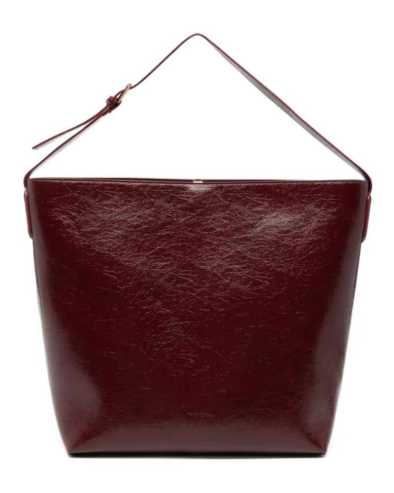 THEMOIRÈ Zoe patent-finish shoulder bag - Rot Rot