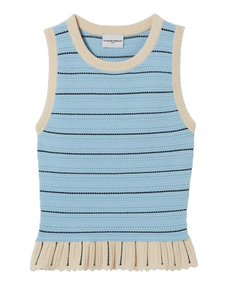 Claudie Pierlot striped peplum tank top - Blau Blau
