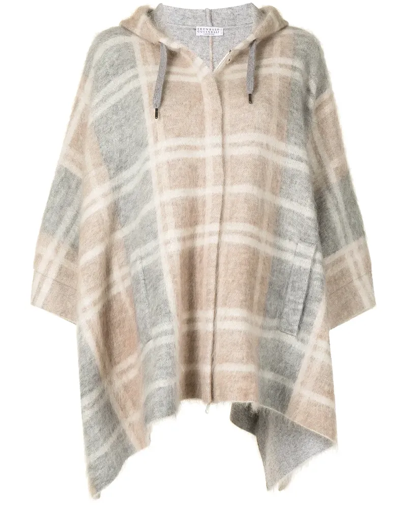 Brunello Cucinelli Cropped-Jacke mit Schottenkaro - Braun Braun