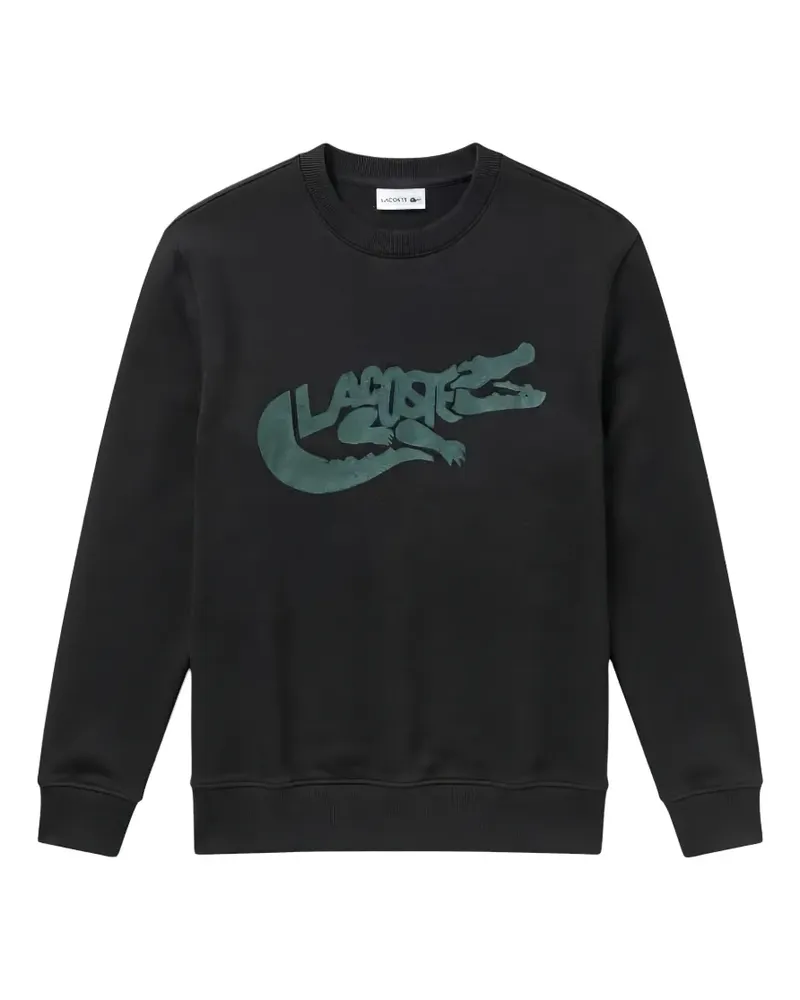 Lacoste Sweatshirt mit Logo-Print - Schwarz Schwarz