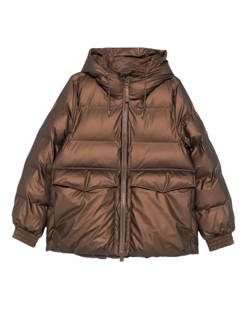 RAINS Alta hooded quilted jacket - Braun Braun