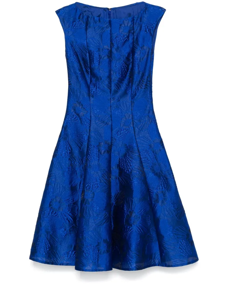 Talbot Runhof Jacquard-Minikleid mit Blumenmuster - Blau Blau