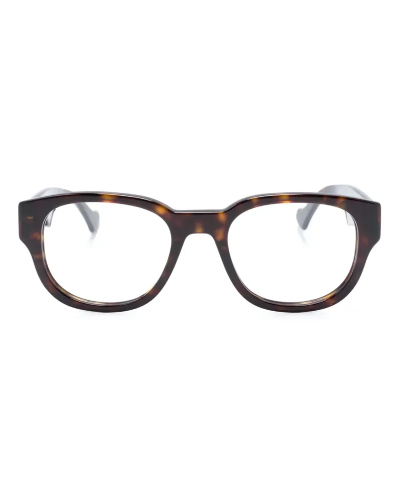 Gucci Eckige Brille in Schildpattoptik - Braun Braun