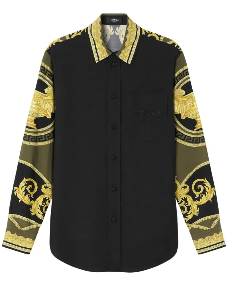 Versace La Coupe des Dieux Hemd - Schwarz Schwarz
