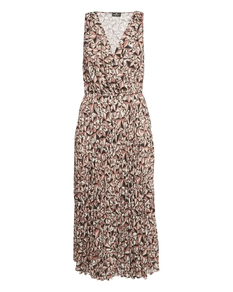 Elisabetta Franchi Kleid mit geometrischem Print - Braun Braun