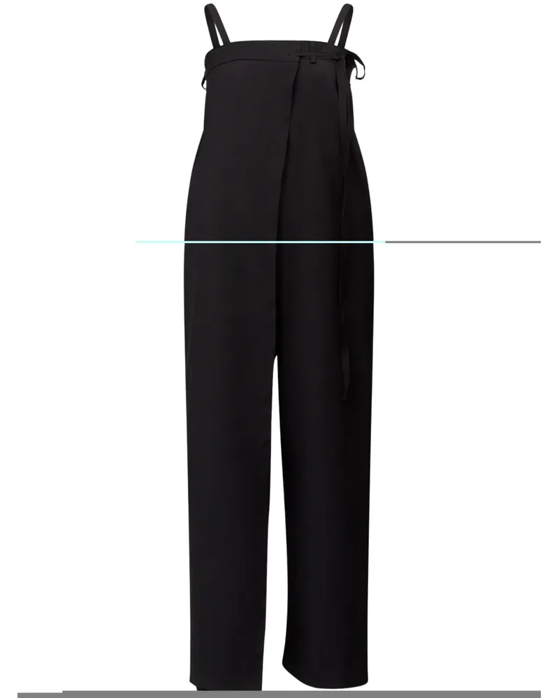 Maison Margiela Playsuit mit Logo aus einer Naht - Schwarz Schwarz