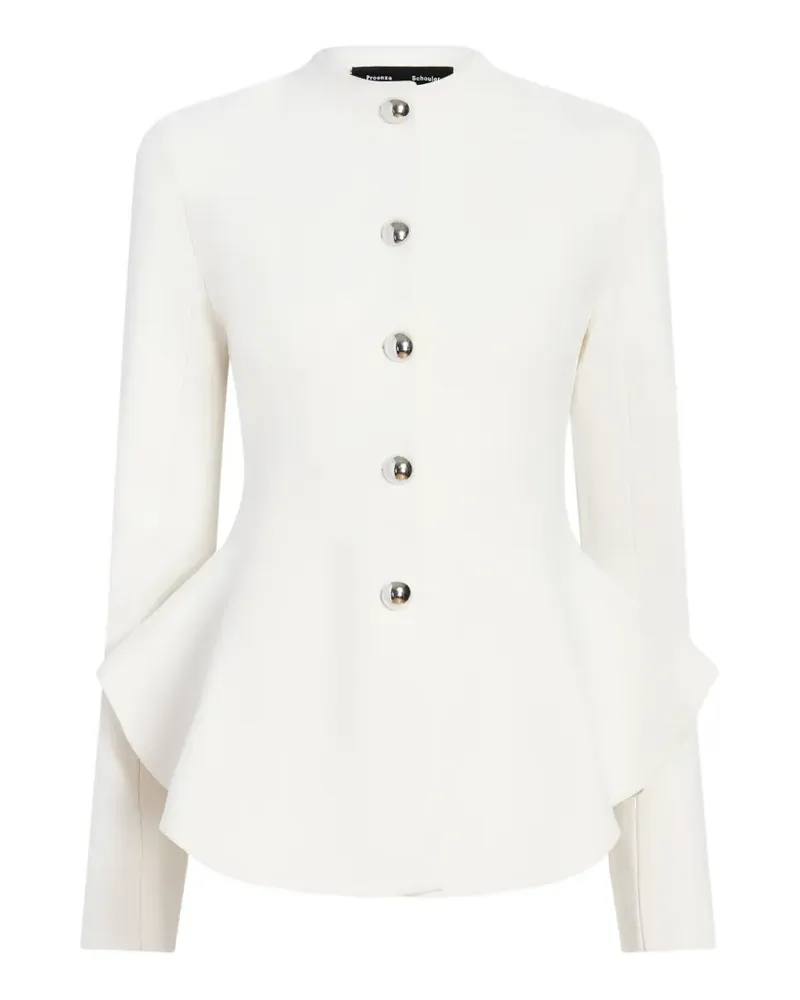 Proenza Schouler Dasha Jacke mit Knöpfen - Weiß Weiß