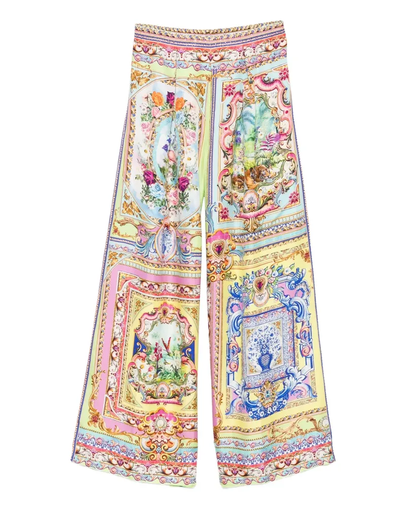 Camilla Spirit of Santa Maria Seidenhose mit Blumeneinsätzen - Blau Blau