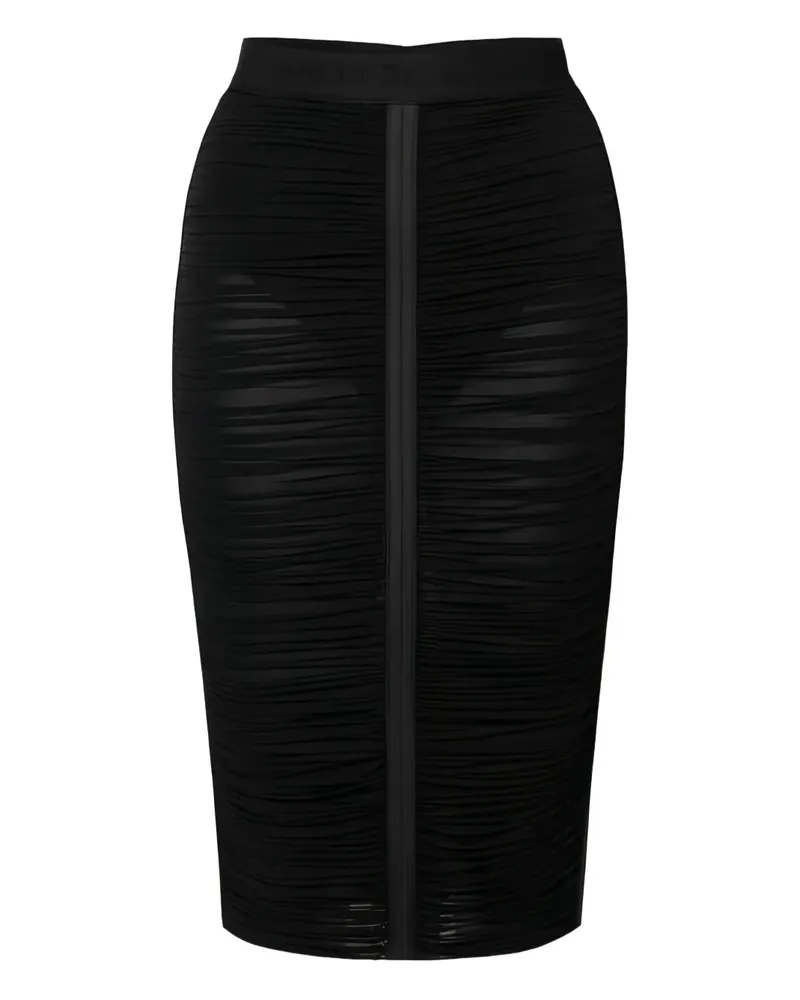 Elisabetta Franchi Midirock mit elastischem Bund - Schwarz Schwarz
