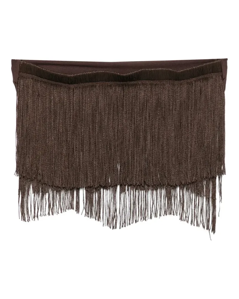 BLESS Dara fringed top - Braun Braun