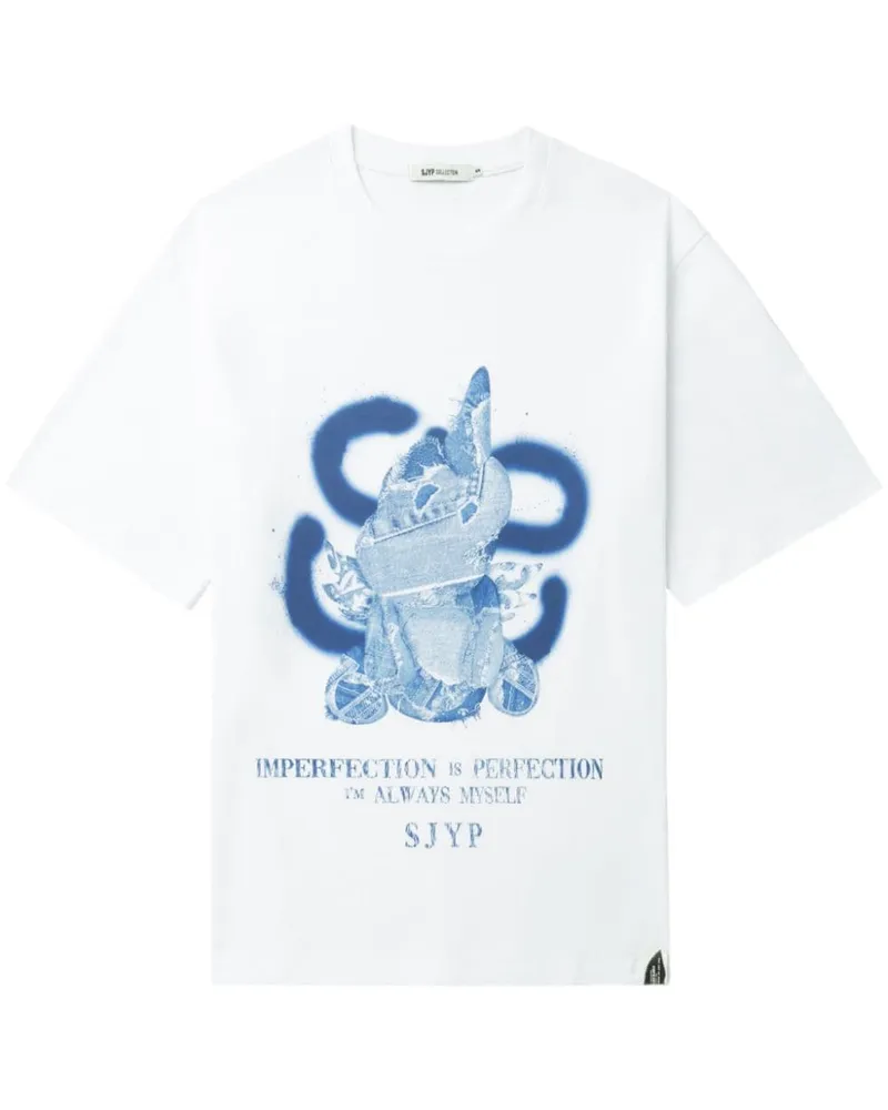 SJYP T-Shirt mit grafischem Print - Weiß Weiß