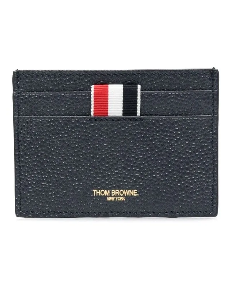 Thom Browne 4-Bar Kartenetui mit Logo-Streifen Schwarz