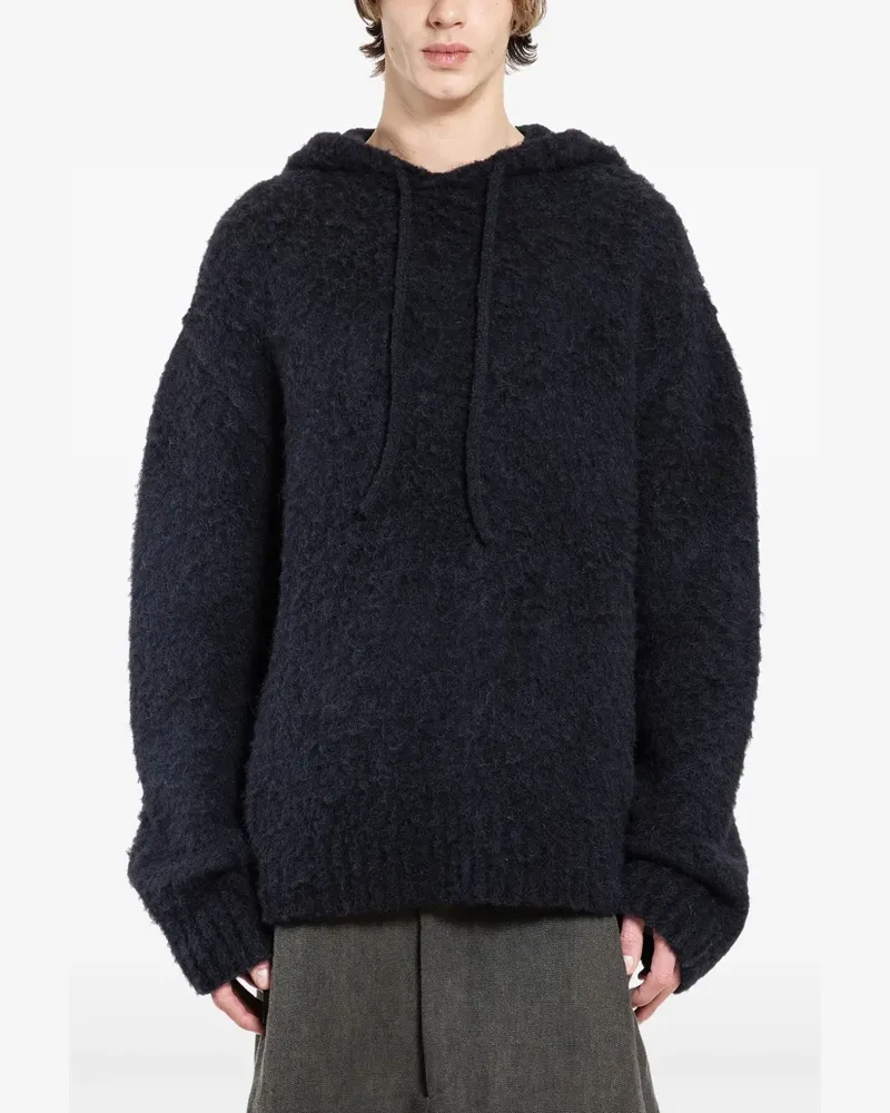 Uma Wang Langärmeliger Hoodie - Schwarz Schwarz