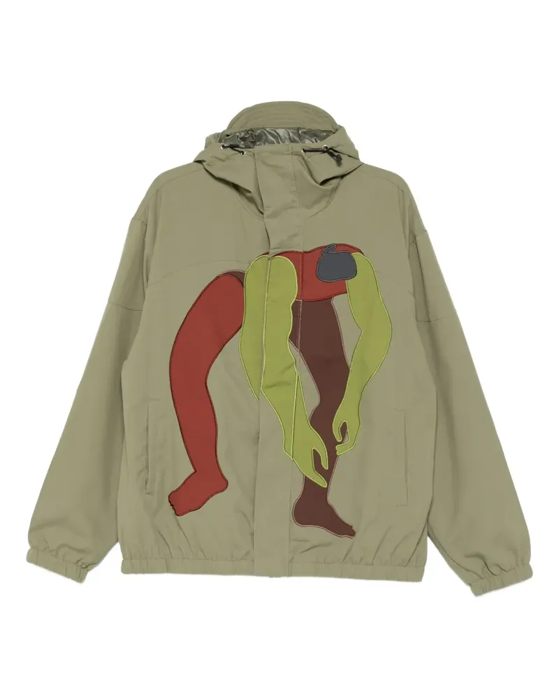KidSuper Kapuzenjacke mit grafischem Print - Grün Grün