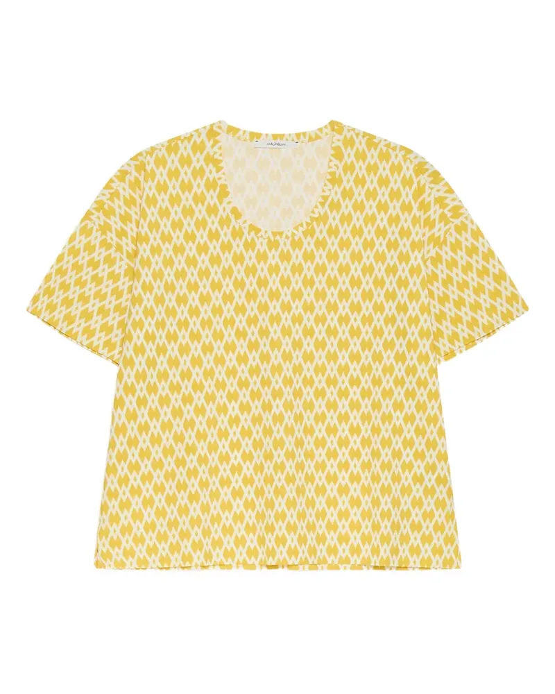 Maliparmi geometric round-neck T-shirt - Gelb Gelb