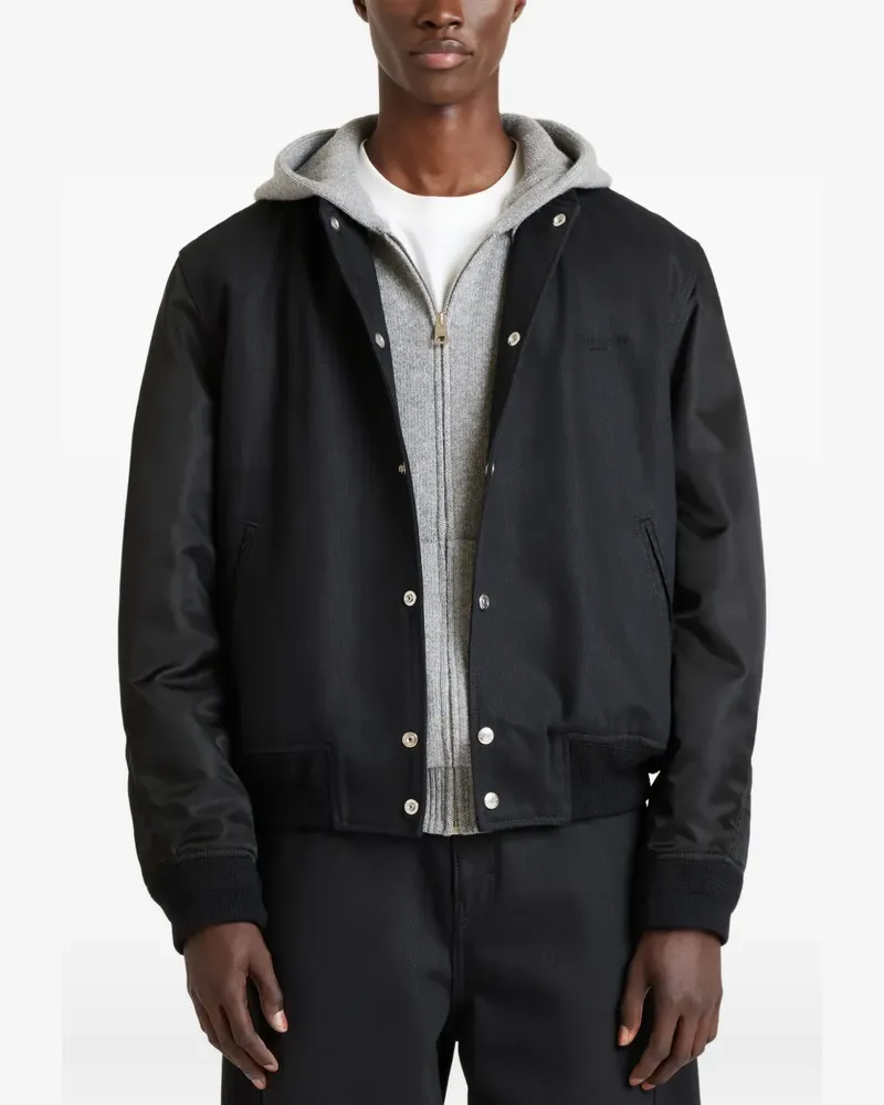 Givenchy Blouson aus Materialmix mit  Paris-Stickerei - Schwarz Schwarz
