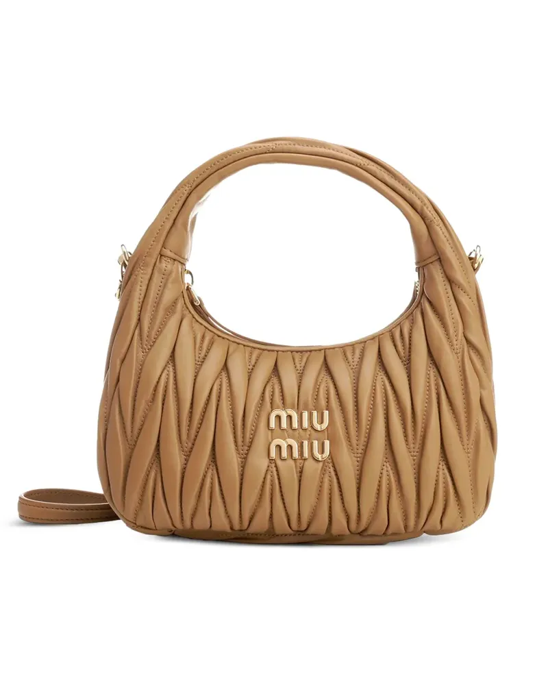 Miu Miu Wander Matelassé-Clutch - Braun Braun