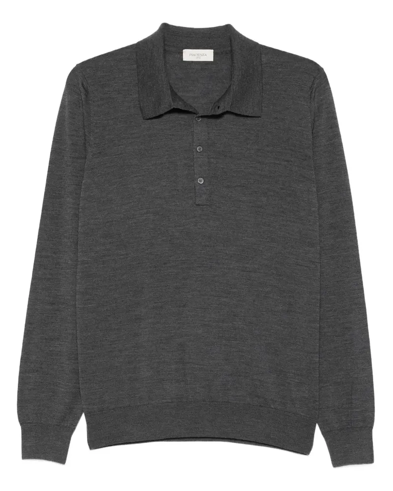 Piacenza Cashmere Klassisches Poloshirt - Grau Grau