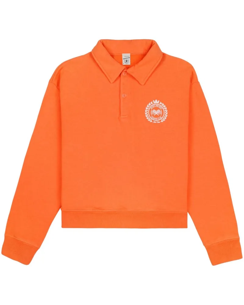 SPORTY & RICH Sweatshirt mit Polokragen - Orange Orange