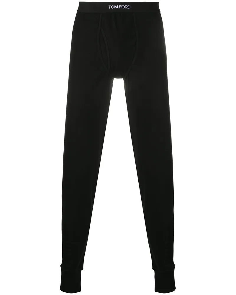 Tom Ford logo waistband long johns Schwarz