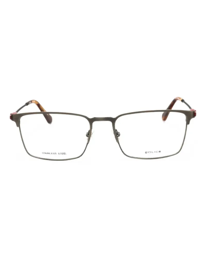 Police rectangle-frame glasses - Grau Grau