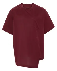 Y-3 Jersey-T-Shirt mit gummiertem Logo Rot