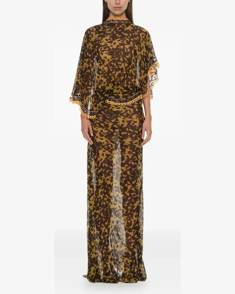 Christopher Esber Drapiertes Roule Maxikleid - Braun Braun