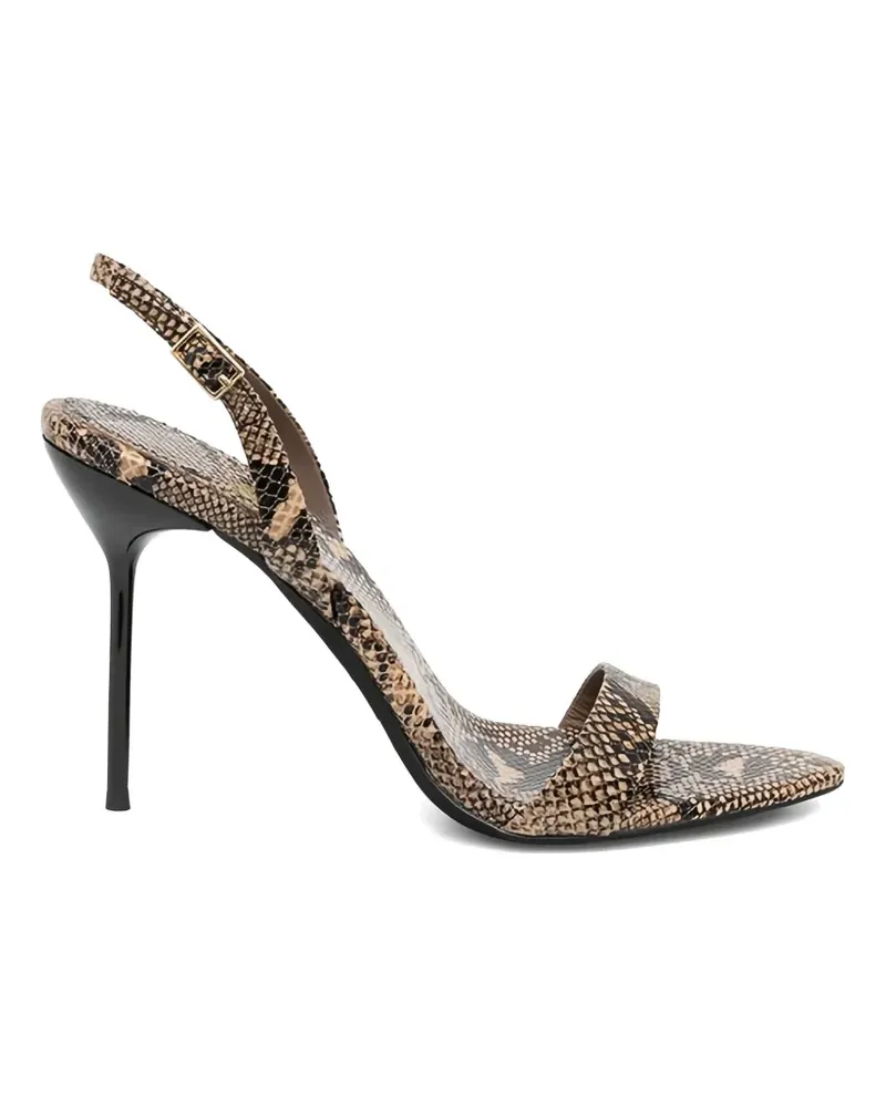 Jeffrey Campbell snake-print heeled sandals - Nude Nude