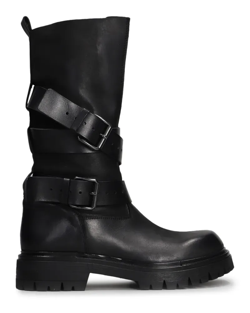 Elena Iachi Stiefeletten mit Schnallen - Schwarz Schwarz