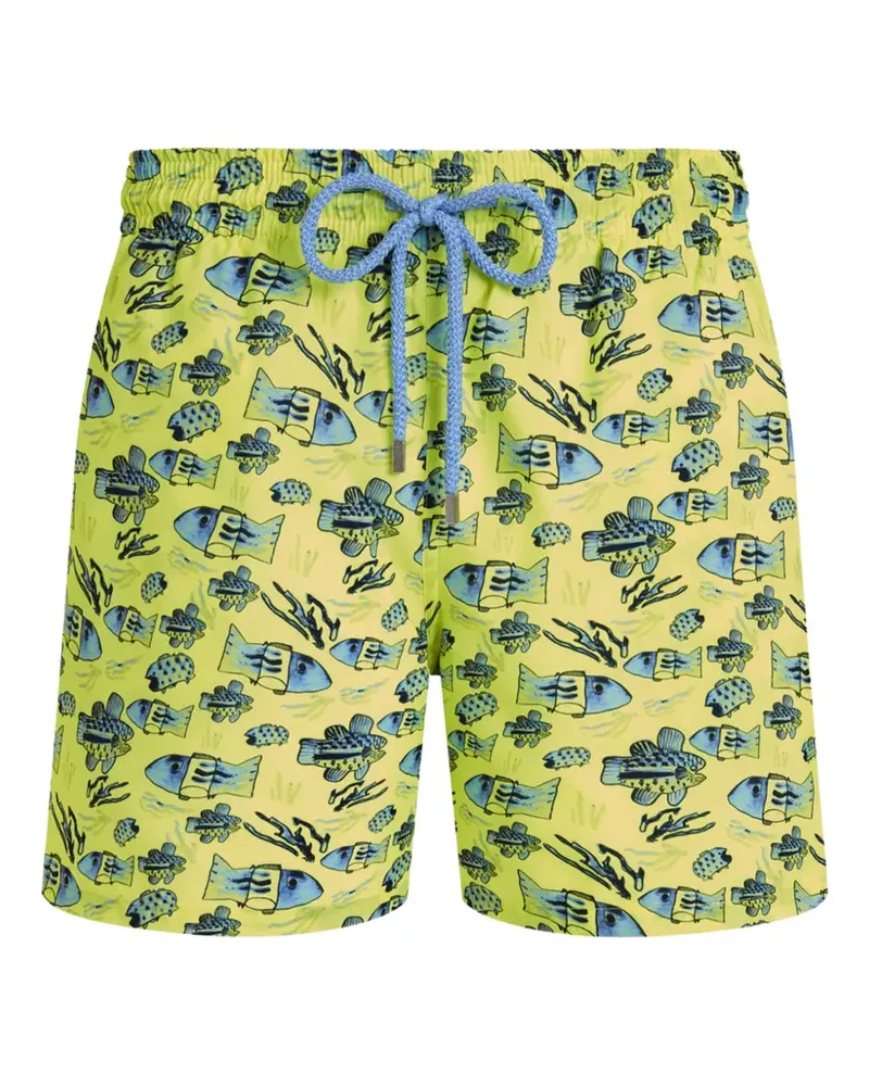 Vilebrequin Badeshorts mit Fischmuster - Gelb Gelb