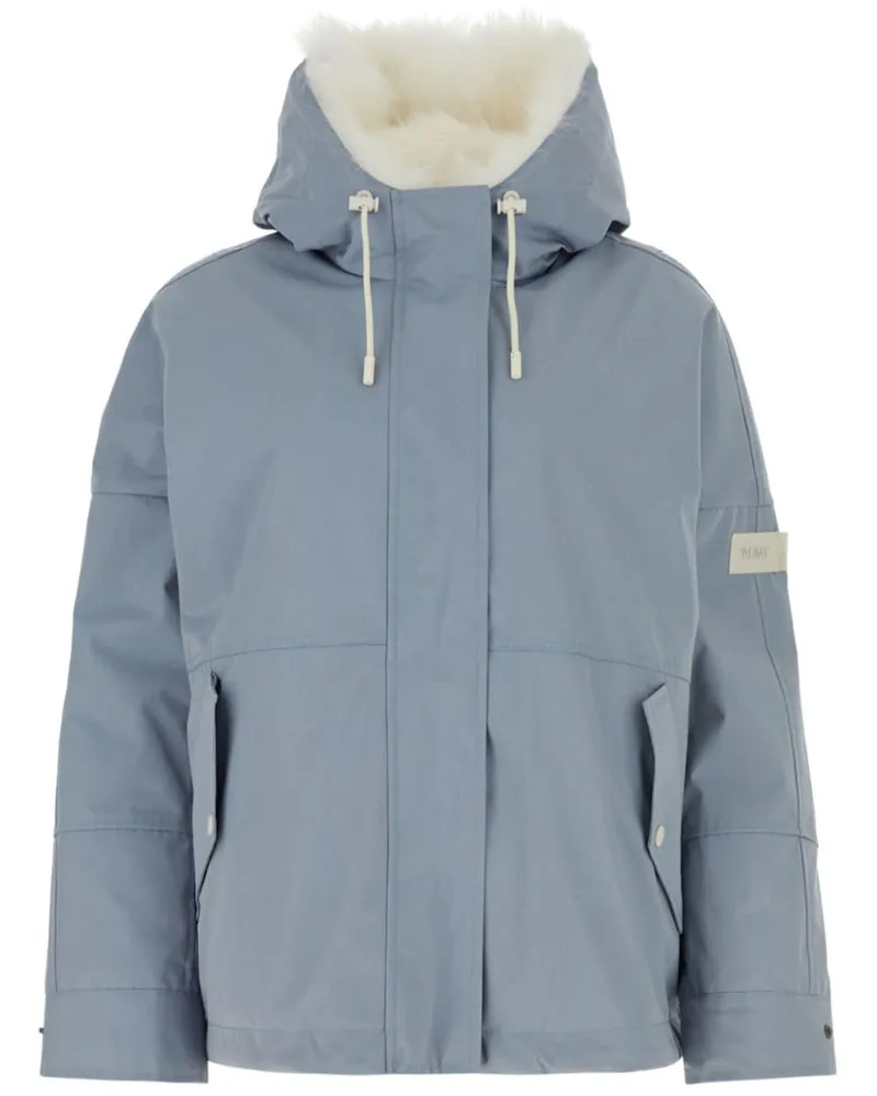 Yves Salomon Jacke mit Logo-Applikation - Blau Blau
