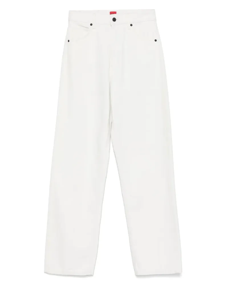 HUGO BOSS Jeans mit weitem Bein - Weiß Weiß