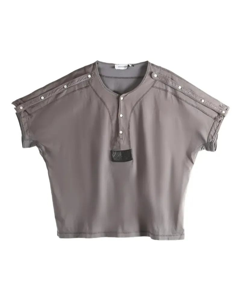 KIKO KOSTADINOV button-detail T-shirt - Grau Grau