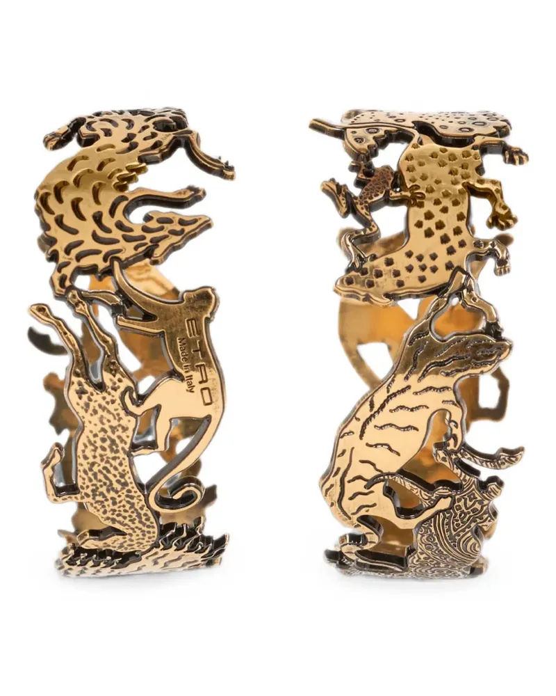 Etro hoop earrings with animals - Gold Gold