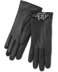 Philipp Plein Handschuhe mit Logo-Schild Schwarz