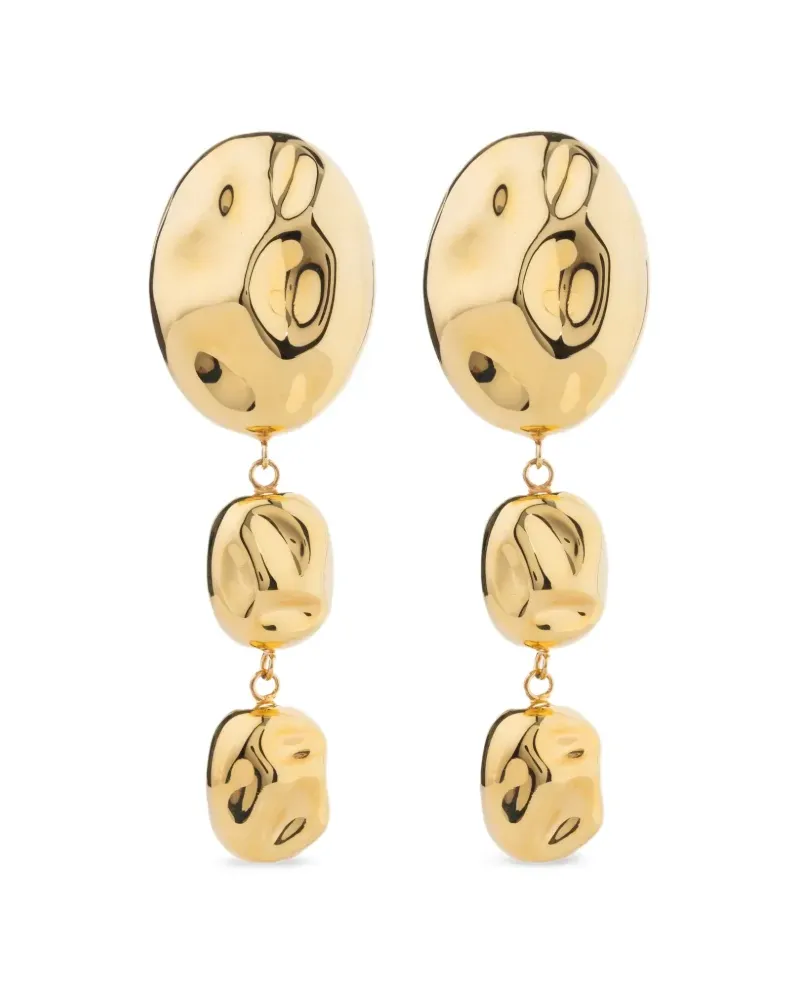 Federica Tosi Creolen mit gehämmertem Design - Gold Gold