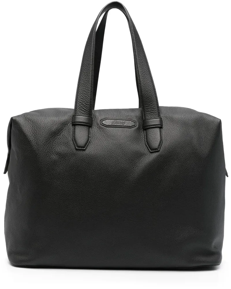 Brioni Reisetasche mit Logo-Patch - Schwarz Schwarz