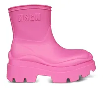 Regenstiefel mit Plateau - Rosa