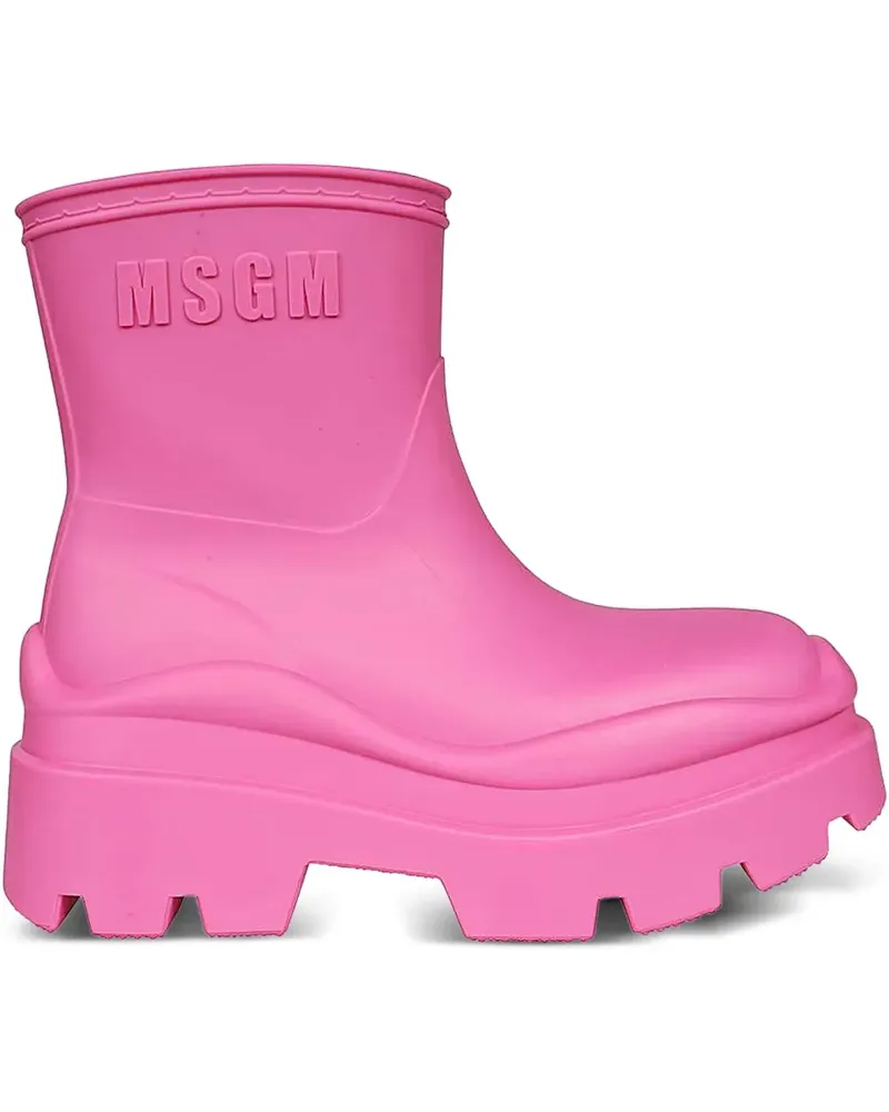 MSGM platform rain boots - Rosa Rosa