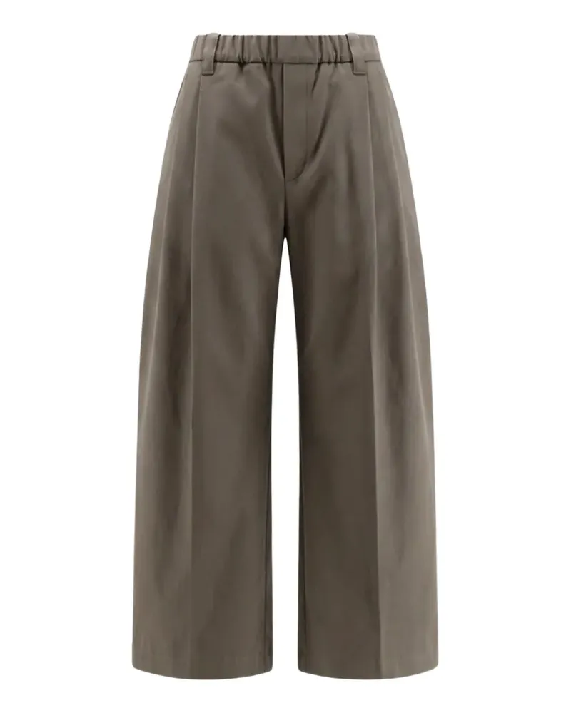 Brunello Cucinelli Wide-Leg-Hose mit Bundfalten - Grün Grün