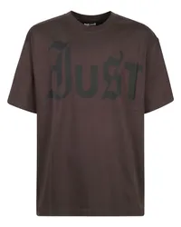 Just Cavalli logo-print T-shirt Braun